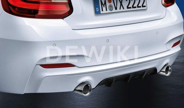 Задний диффузор BMW M Performance черного матового цвета F23/F22 2 серия Задний диффузор BMW M Performance черного матового цвета F23/F22 2 серия