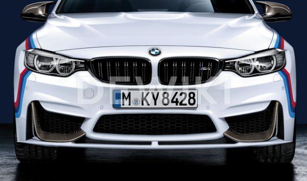 Передняя накладка BMW M Performance черного матового цвета F80/F83/F82 M3 и M4