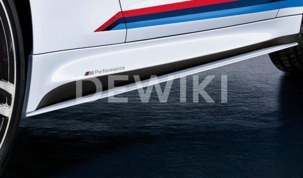 Боковые облицовки порогов слева BMW M Performance черного матового цвета F83/F82 M4 Боковые облицовки порогов слева BMW M Performance черного матового цвета F83/F82 M4
