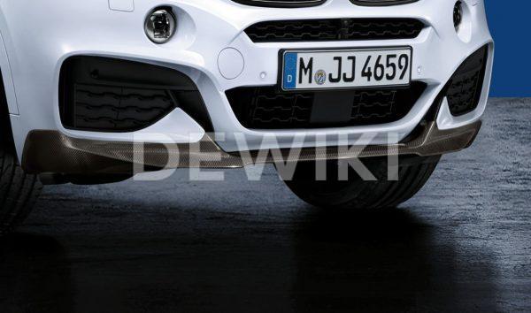 Передняя карбоновая накладка BMW M Performance F16 X6