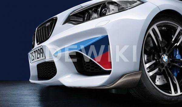Карбоновые накладки переднего бампера справа BMW M Performance F87 M2 Карбоновые накладки переднего бампера справа BMW M Performance F87 M2