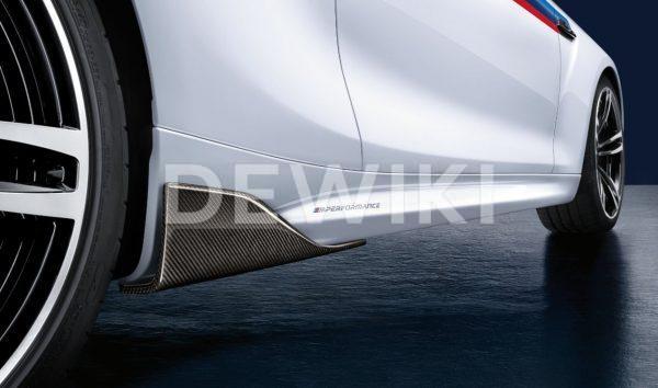 Боковые накладки порогов справа BMW M Performance из карбона F87 M2