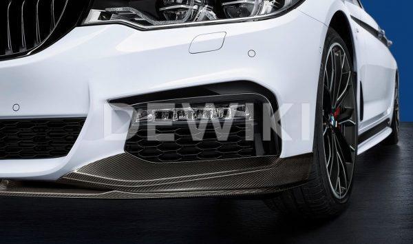 Карбоновые накладки переднего бампера BMW M Performance слева/справа G30/G31 5 серия Карбоновые накладки переднего бампера BMW M Performance слева/справа G30/G31 5 серия