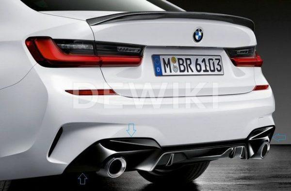Накладка заднего бампера M Performance для BMW G20 3-серия Накладка заднего бампера M Performance для BMW G20 3-серия