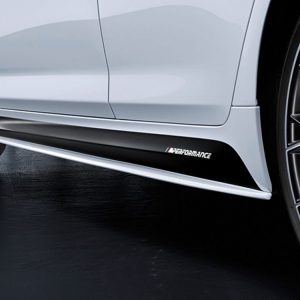 Боковые облицовки порогов слева BMW M Performance черного матового цвета G30/G31 5 серия