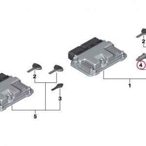 Запорный цилиндр (с кодами) для центрального замка мотоцикла BMW