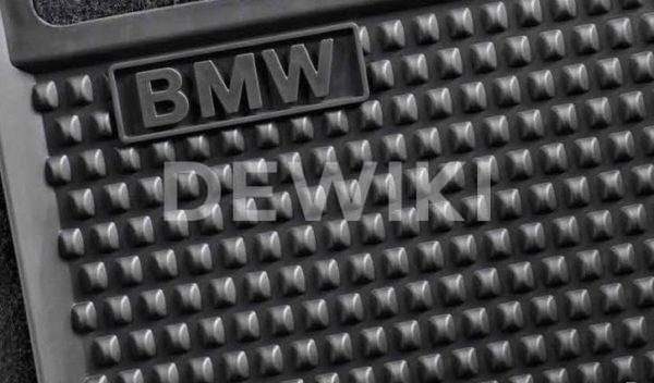 Резиновые задние коврики BMW F07 5 серия, Black