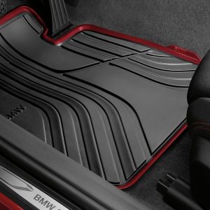 Резиновые передние коврики BMW F45/F46 2 серия, Anthracite/Red