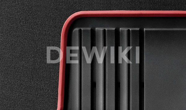 Резиновые задние коврики BMW F45 2 серия, Black/Red Резиновые задние коврики BMW F45 2 серия, Black/Red