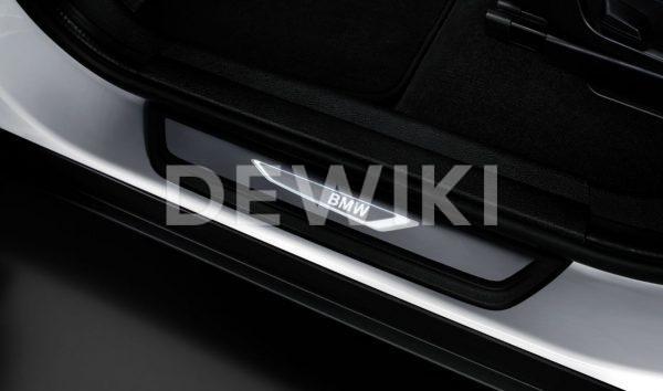 Накладки на пороги BMW со светодиодной подсветкой, F25/F26 X3 и X4 Накладки на пороги BMW со светодиодной подсветкой, F25/F26 X3 и X4