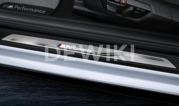 Накладки на пороги BMW M Performance со светодиодной подсветкой, F21/F22/F23/F87 1 и 2 серия