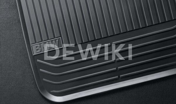 Резиновые задние коврики BMW F12/F13/F06 6 серия, Black