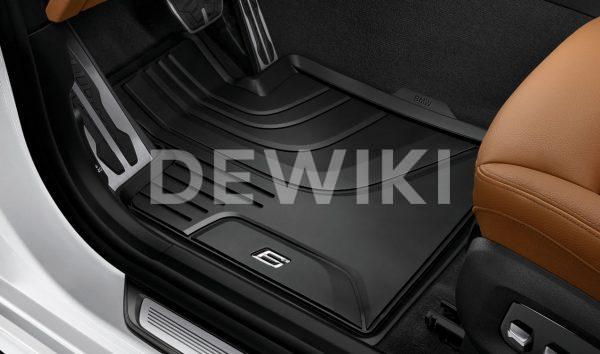 Резиновые передние коврики BMW G32 6 серия, Black Резиновые передние коврики BMW G32 6 серия, Black