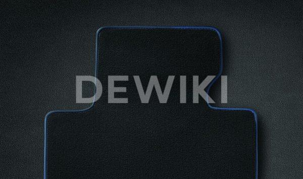 Комплект велюровых ковриков в салон BMW E90/E91 3 серия, Anthracite/Blue