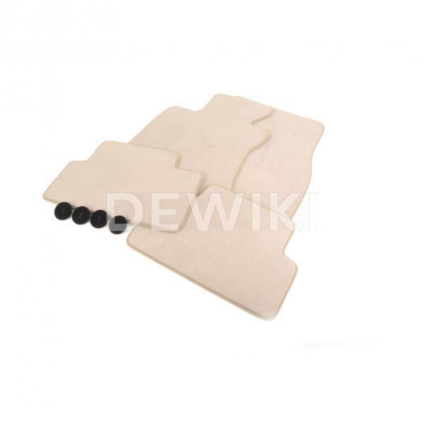 Комплект велюровых ковриков в салон BMW E63 6 серия, Cream Beige Комплект велюровых ковриков в салон BMW E63 6 серия, Cream Beige