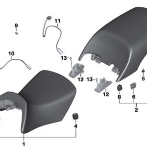Низкое сиденье BMW R 1200 RT 2004-2014 год, серое Низкое сиденье BMW R 1200 RT 2004-2014 год, серое