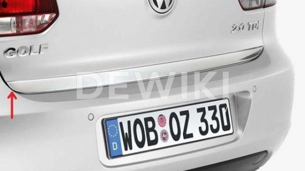 Накладка на крышку багажника Volkswagen Golf 6 / Golf 6 GTI, хромированная