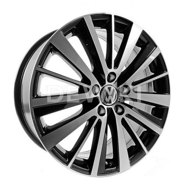 Диск литой R18 Volkswagen, Preston Black Glossy, 7,5J x 18 ET51 Диск литой R18 Volkswagen, Preston Black Glossy, 7,5J x 18 ET51