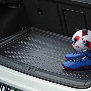 Коврик в багажник Volkswagen Golf 7, с надписью, для автомобилей с базовым полом багажника, Коврик в багажник Volkswagen Golf 7, с надписью, для автомобилей с базовым полом багажника,