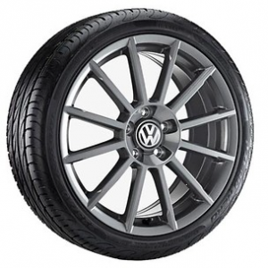 Летнее колесо в сборе VW Golf в дизайне Rotary,  225/40 R18 92Y/ZR XL, Anthracite, 7.5J x 18 ET51 Летнее колесо в сборе VW Golf в дизайне Rotary,  225/40 R18 92Y/ZR XL, Anthracite, 7.5J x 18 ET51