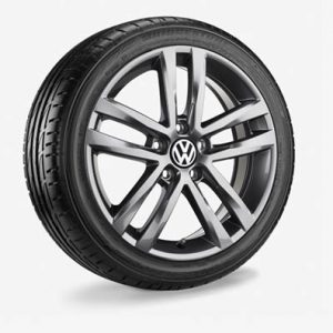 Летнее колесо в сборе VW Golf в дизайне Salvador, 225/45 R17 91Y, Gray Metallic, 7.0J x 17 ET49 Летнее колесо в сборе VW Golf в дизайне Salvador, 225/45 R17 91Y, Gray Metallic, 7.0J x 17 ET49