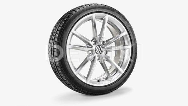 Зимнее колесо в сборе VW Golf в дизайне Pretoria, 225/40 R18 92V XL, Silver, 7.5J x 18 ET51