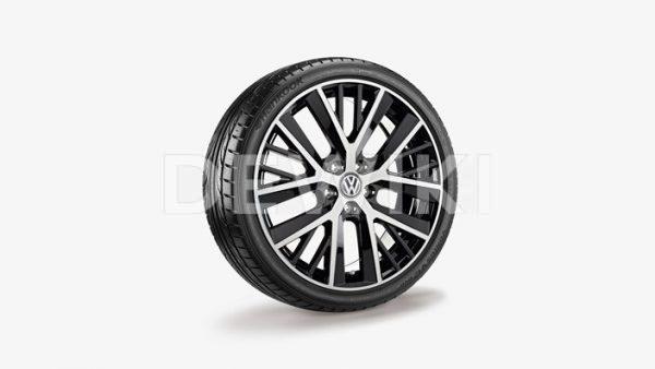 Летнее колесо в сборе VW Golf в дизайне Twinspoke,  225/35 R19 88Y XL, Black, 7.5J x 19 ET51 Летнее колесо в сборе VW Golf в дизайне Twinspoke,  225/35 R19 88Y XL, Black, 7.5J x 19 ET51