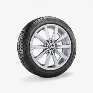 Зимнее колесо в сборе VW Golf в дизайне Dijon, 205/50 R17 93V XL, Silver, 6.0J x 17 ET48 Зимнее колесо в сборе VW Golf в дизайне Dijon, 205/50 R17 93V XL, Silver, 6.0J x 17 ET48