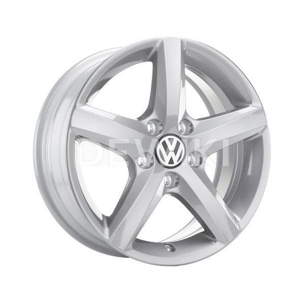 Диск литой R16 Volkswagen, Aspen Brilliant Silver, 6J x 16 ET50 Диск литой R16 Volkswagen, Aspen Brilliant Silver, 6J x 16 ET50