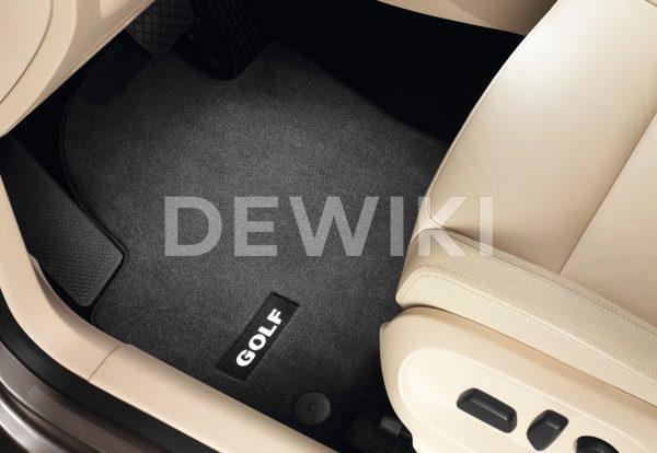 Коврики в салон Volkswagen Golf Plus, текстильные Premium передние и задние, чёрные Коврики в салон Volkswagen Golf Plus, текстильные Premium передние и задние, чёрные