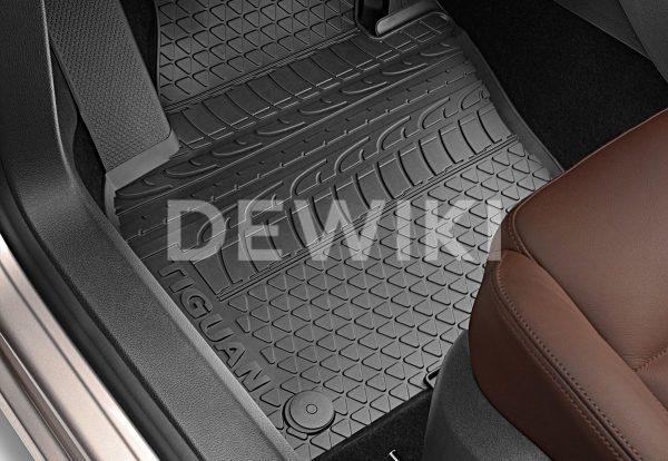 Коврики в салон Volkswagen Tiguan (5N), резиновые передние и задние, текстура профиль шин Коврики в салон Volkswagen Tiguan (5N), резиновые передние и задние, текстура профиль шин