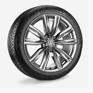 Летнее колесо в сборе VW Tiguan в дизайне Kapstadt,  235/45 R20 100W XL, Gray Metallic, 8.0J x 20 ET41 Летнее колесо в сборе VW Tiguan в дизайне Kapstadt,  235/45 R20 100W XL, Gray Metallic, 8.0J x 20 ET41