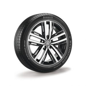 Летнее колесо в сборе VW Tiguan в дизайне Auckland,  235/50 R 19 99V, Dark Graphit, 7.0J x 19 ET43 Летнее колесо в сборе VW Tiguan в дизайне Auckland,  235/50 R 19 99V, Dark Graphit, 7.0J x 19 ET43