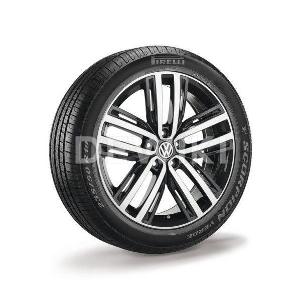 Летнее колесо в сборе VW Tiguan в дизайне Auckland, 235/50 R 19 99V, Dark Graphit, 7.0J x 19 ET43 Летнее колесо в сборе VW Tiguan в дизайне Auckland, 235/50 R 19 99V, Dark Graphit, 7.0J x 19 ET43