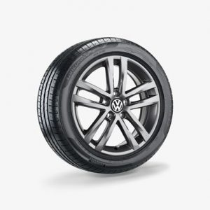 Летнее колесо в сборе VW Touran в дизайне Salvador, 215/55 R17 94W, Silver, 6.5J x 17 ET52 Летнее колесо в сборе VW Touran в дизайне Salvador, 215/55 R17 94W, Silver, 6.5J x 17 ET52