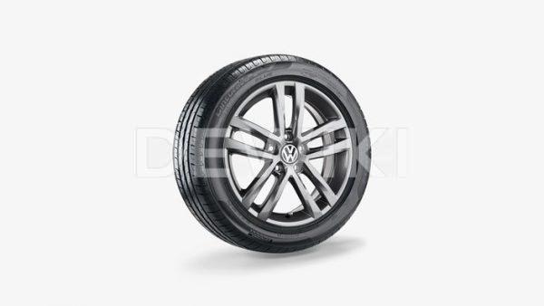 Летнее колесо в сборе VW Touran в дизайне Salvador, 215/55 R17 94W, Silver, 6.5J x 17 ET52 Летнее колесо в сборе VW Touran в дизайне Salvador, 215/55 R17 94W, Silver, 6.5J x 17 ET52