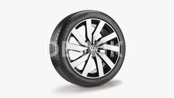 Летнее колесо в сборе VW Touran в дизайне Marseille,   225/45 R18 95W XL, Black, 7.0J x 18 ET52 Летнее колесо в сборе VW Touran в дизайне Marseille,   225/45 R18 95W XL, Black, 7.0J x 18 ET52