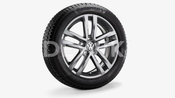 Зимнее колесо в сборе VW Touran в дизайне Salvador, 215/55 R 17 94H, Galvano gray Metallic, 6.5J x 17 ET52 Зимнее колесо в сборе VW Touran в дизайне Salvador, 215/55 R 17 94H, Galvano gray Metallic, 6.5J x 17 ET52