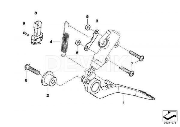 Микро-переключатель фрезерованной подножки BMW R nineT / S 1000 RR / R 1200 R Микро-переключатель фрезерованной подножки BMW R nineT / S 1000 RR / R 1200 R