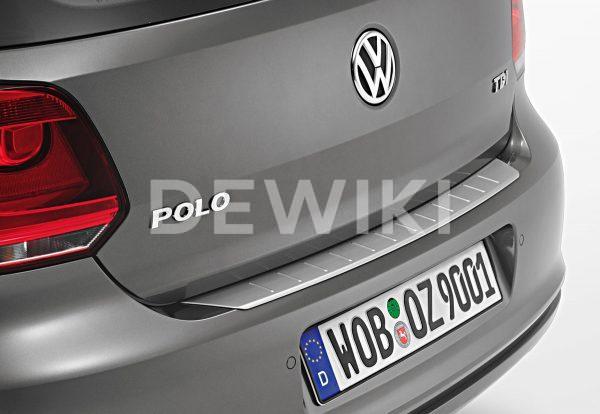 Защитная накладка на задний бампер Volkswagen Polo 5 Защитная накладка на задний бампер Volkswagen Polo 5