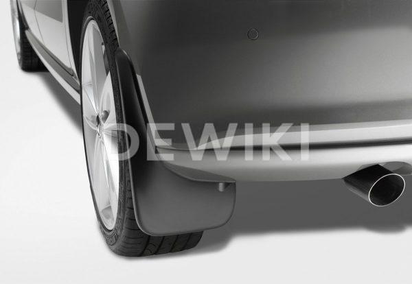 Брызговики задние Volkswagen Polo 5 (6R), укороченной формы