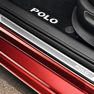 Накладки на пороги Volkswagen Polo 5, 4-дверных с надписью Polo Накладки на пороги Volkswagen Polo 5, 4-дверных с надписью Polo