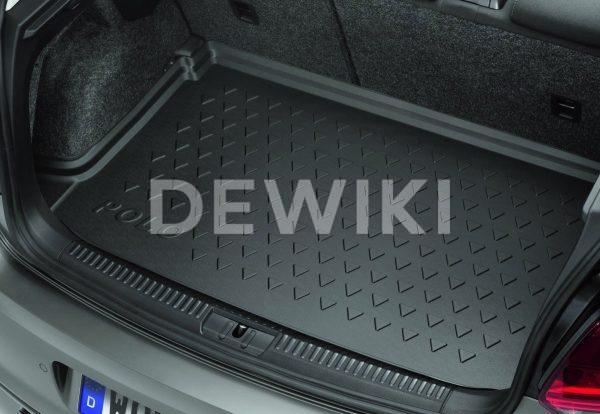 Коврик в багажник Volkswagen Polo Sedan, резиновый, с надписью