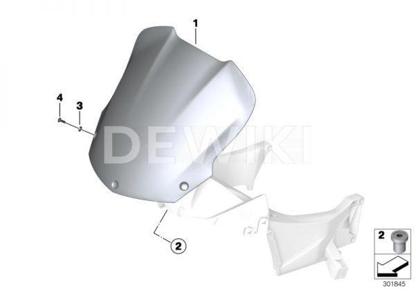 Большое ветровое стекло BMW F 800 S / ST 2005-2013 год, прозрачное Большое ветровое стекло BMW F 800 S / ST 2005-2013 год, прозрачное