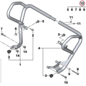 Крепление дуг защиты двигателя BMW F 650 / 700 / 800 GS 2007-2016 год Крепление дуг защиты двигателя BMW F 650 / 700 / 800 GS 2007-2016 год