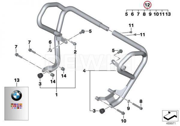 Крепление дуг защиты двигателя BMW F 650 / 700 / 800 GS 2007-2016 год Крепление дуг защиты двигателя BMW F 650 / 700 / 800 GS 2007-2016 год