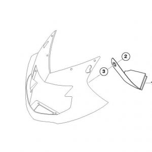 Карбоновая отделка кокпита HP BMW K 1200 S 2003-2009 год, правая Карбоновая отделка кокпита HP BMW K 1200 S 2003-2009 год, правая