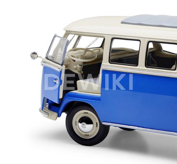 Модель в миниатюре 1:18 Volkswagen T1 Samba Van (1962), Blue / Cream
