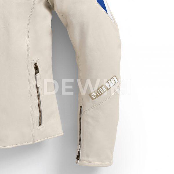 Мужская кожаная куртка BMW Motorrad Club Spezial, Offwhite Мужская кожаная куртка BMW Motorrad Club Spezial, Offwhite