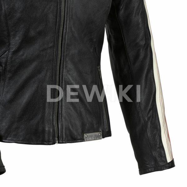 Женская кожаная мотокуртка BMW Motorrad Club, Black/White Женская кожаная мотокуртка BMW Motorrad Club, Black/White